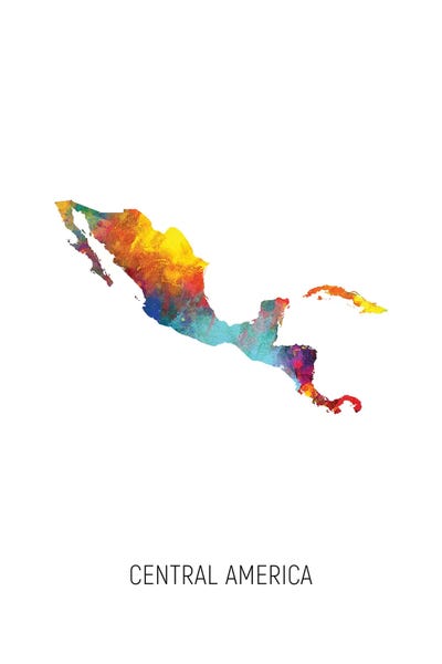 Central America: Central America Map by Michael Tompsett