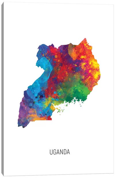 Uganda Map Canvas Art Print