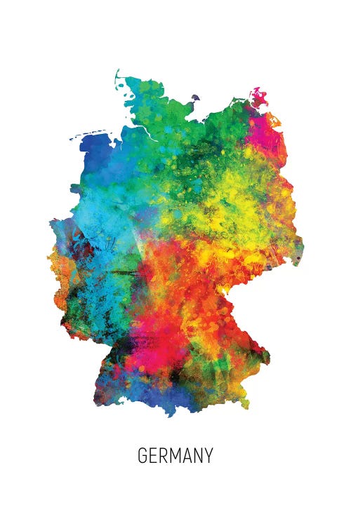 Germany Map by Michael Tompsett wall art