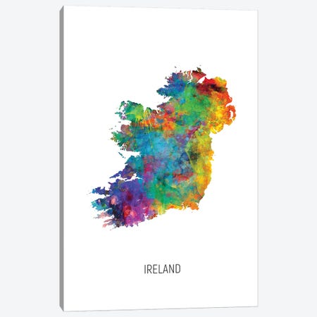 Ireland Map Canvas Print #MTO2737} by Michael Tompsett Canvas Print