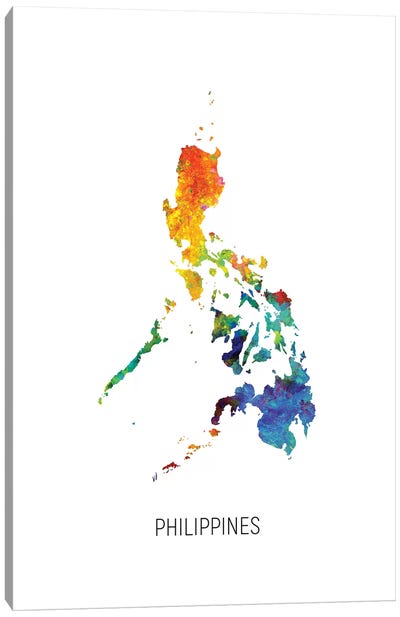 Philippines Map Canvas Art Print - Country Maps