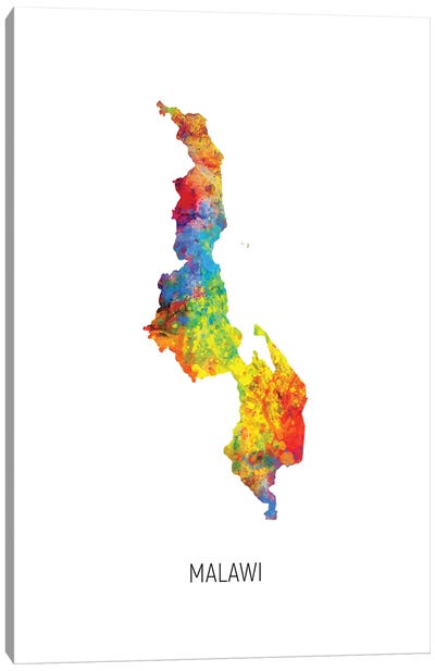 Malawi Map Canvas Art Print - Country Maps