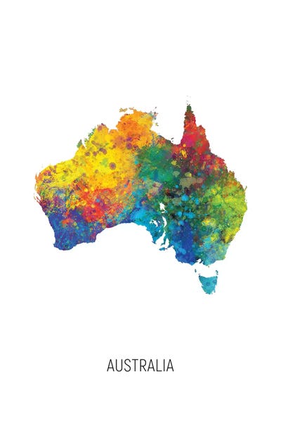 Australia: Australia Map by Michael Tompsett