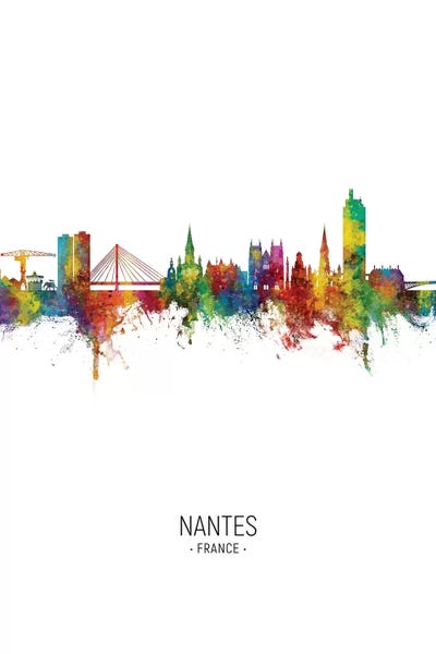 Nantes France Skyline Portrait
