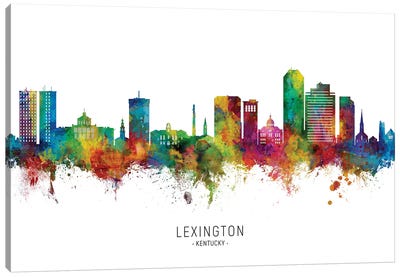 Lexington Kentucky Skyline City Name Canvas Art Print - Kentucky Art