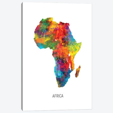 Africa Map Canvas Print #MTO2807} by Michael Tompsett Canvas Print