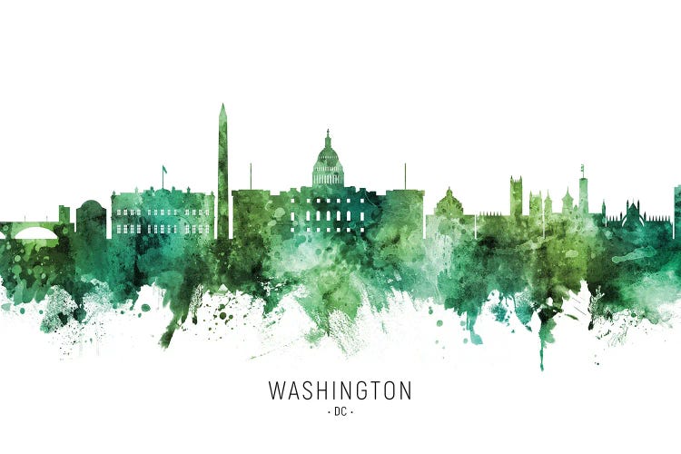 Washington DC Skyline Green