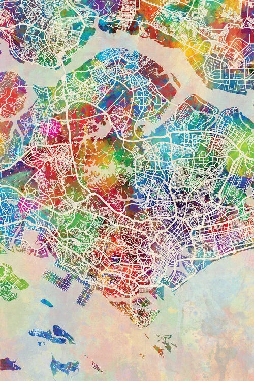 Singapore Map Color