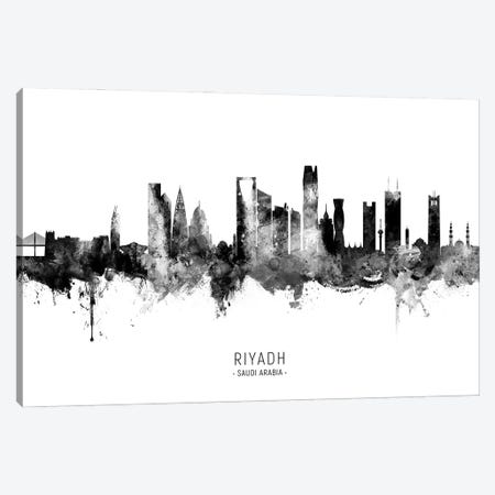 Riyadh Saudi Arabia Skyline Name BW Canvas Print #MTO2838} by Michael Tompsett Art Print