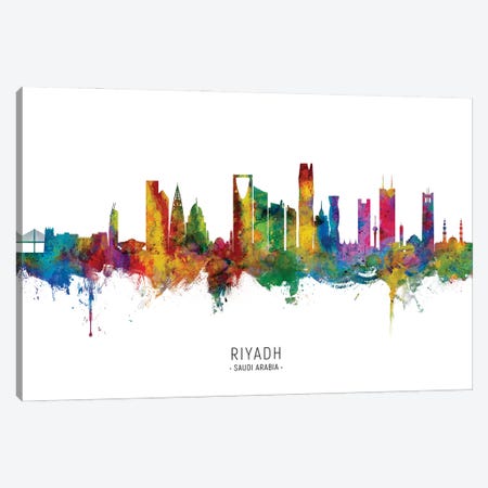 Riyadh Saudi Arabia Skyline City Name Canvas Print #MTO2839} by Michael Tompsett Canvas Print
