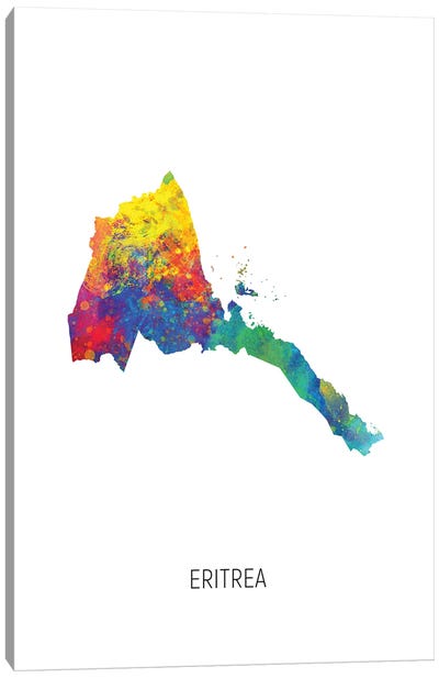 Eritrea Map Canvas Art Print - Country Maps
