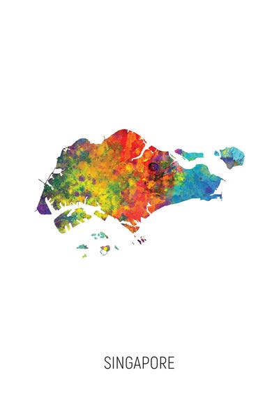 Singapore: Singapore Map by Michael Tompsett