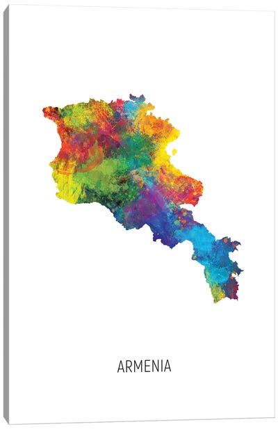 Armenia Map Canvas Art Print