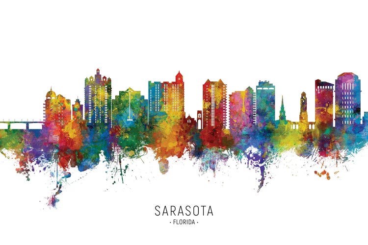 Sarasota Florida Skyline City Name