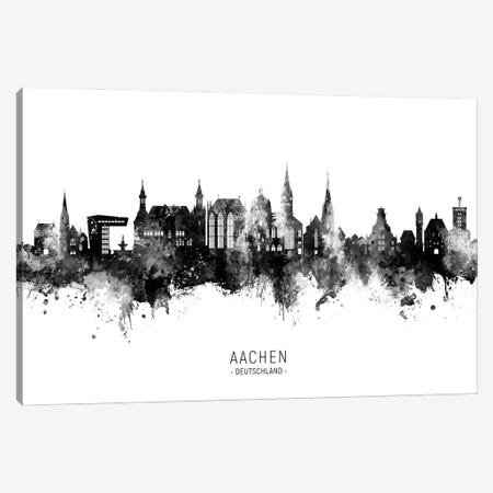 Aachen Germany Skyline Name Bw Canvas Print #MTO2908} by Michael Tompsett Canvas Art Print