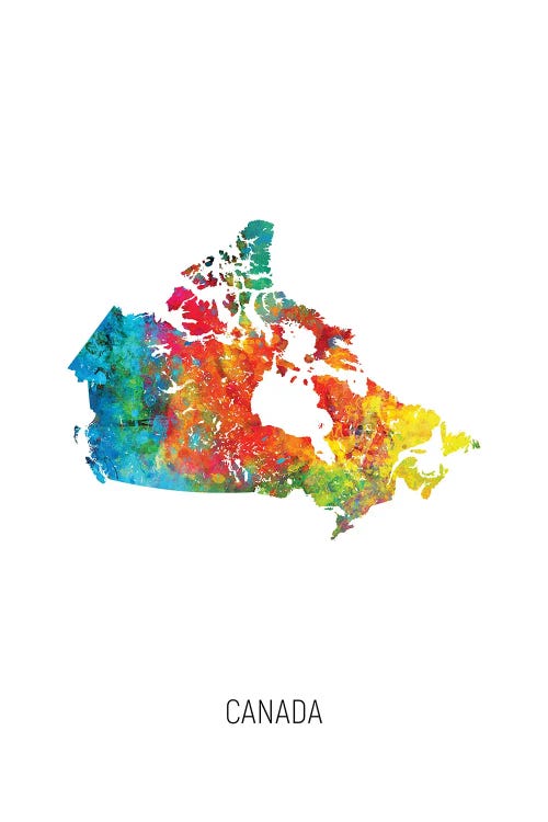 Canada Map by Michael Tompsett wall art