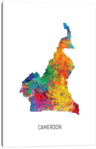 Cameroon Map Canvas Art Print