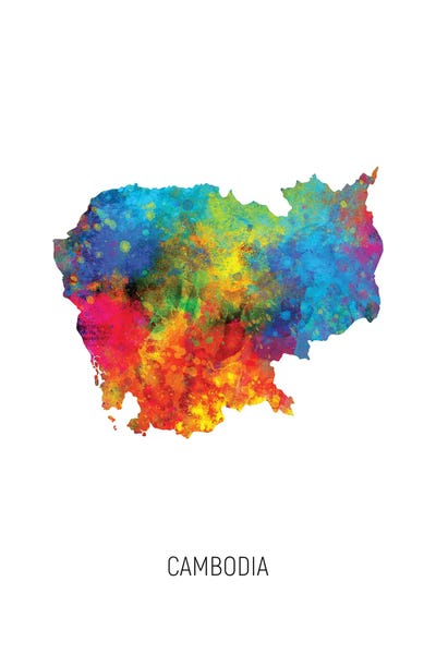 Cambodia: Cambodia Map by Michael Tompsett