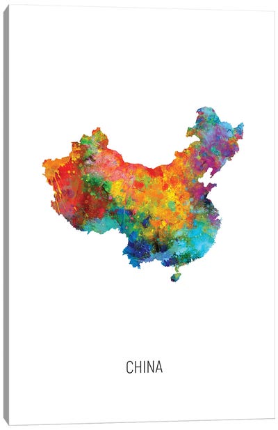 China Map Canvas Art Print - China Art