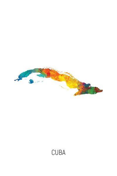 Caribbean: Cuba Map by Michael Tompsett