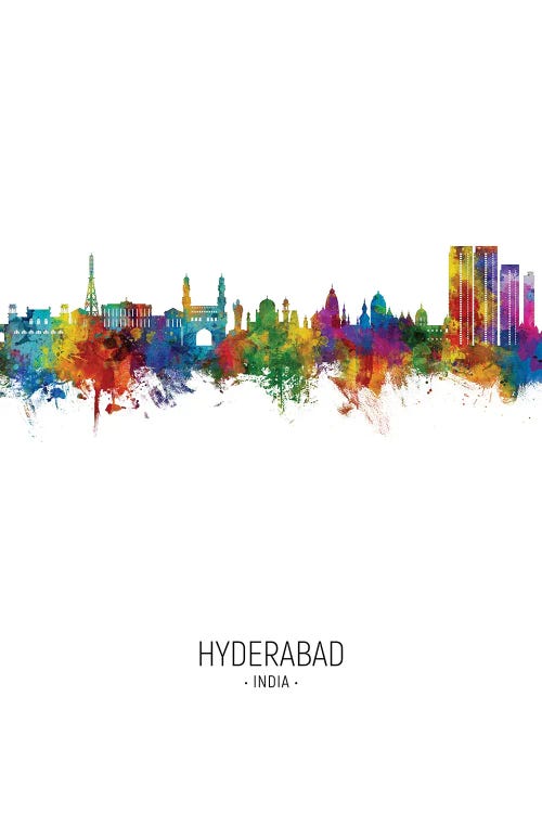 Hyderabad India Skyline Portrait