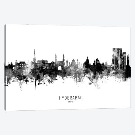 Hyderabad India Skyline Name Bw Canvas Print #MTO2962} by Michael Tompsett Art Print