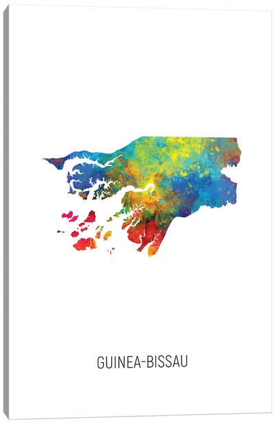 Guinea Bissau Map Canvas Art Print