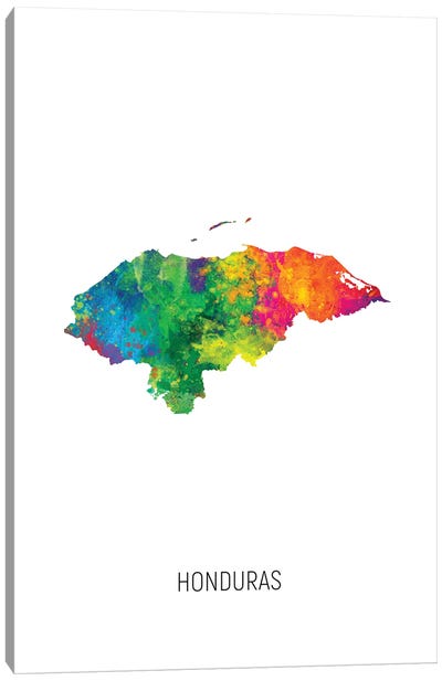 Honduras Map Canvas Art Print