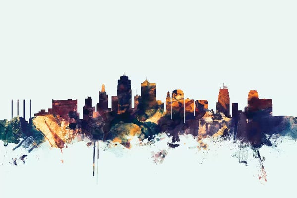 Michael Tompsett: Kansas City, Missouri, USA On Blue by Michael Tompsett