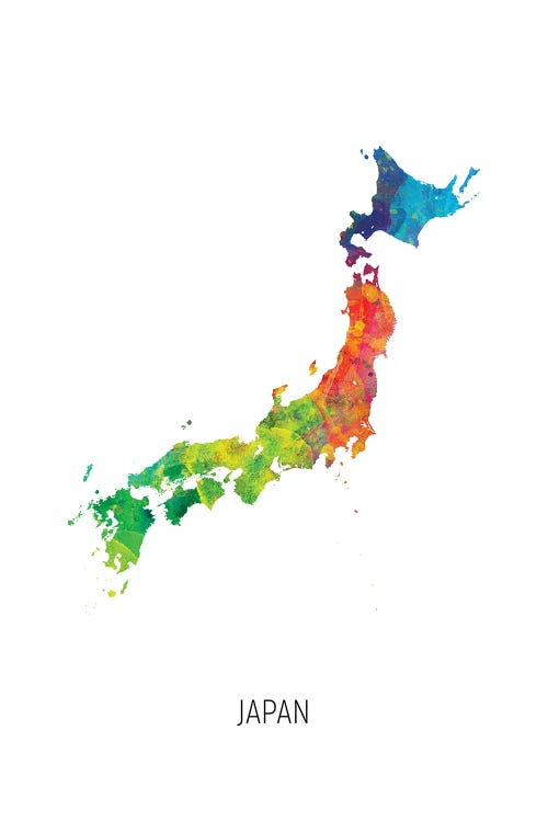 Japan Map by Michael Tompsett wall art