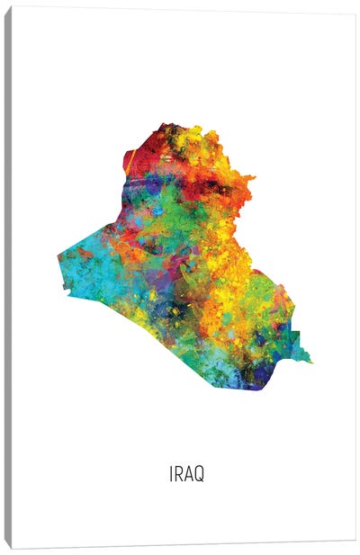 Iraq Map Canvas Art Print