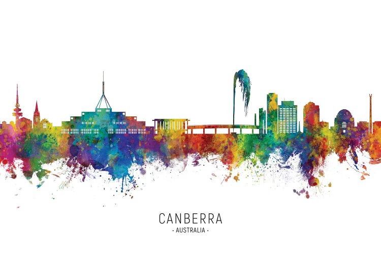 Canberra Australia Skyline City Name