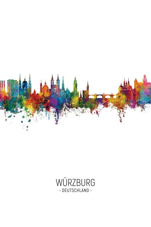 Wurzburg Deutschland Skyline Portrait