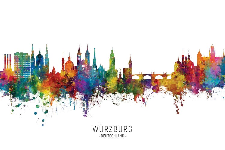 Wurzburg Deutschland Skyline City Name