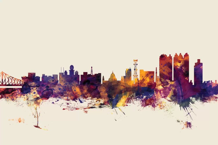 Kolkata (Calcutta), India On Beige by Michael Tompsett wall art