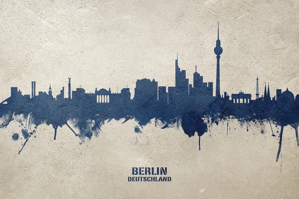 Berlin: Berlin Deutschland Skyline Concrete by Michael Tompsett