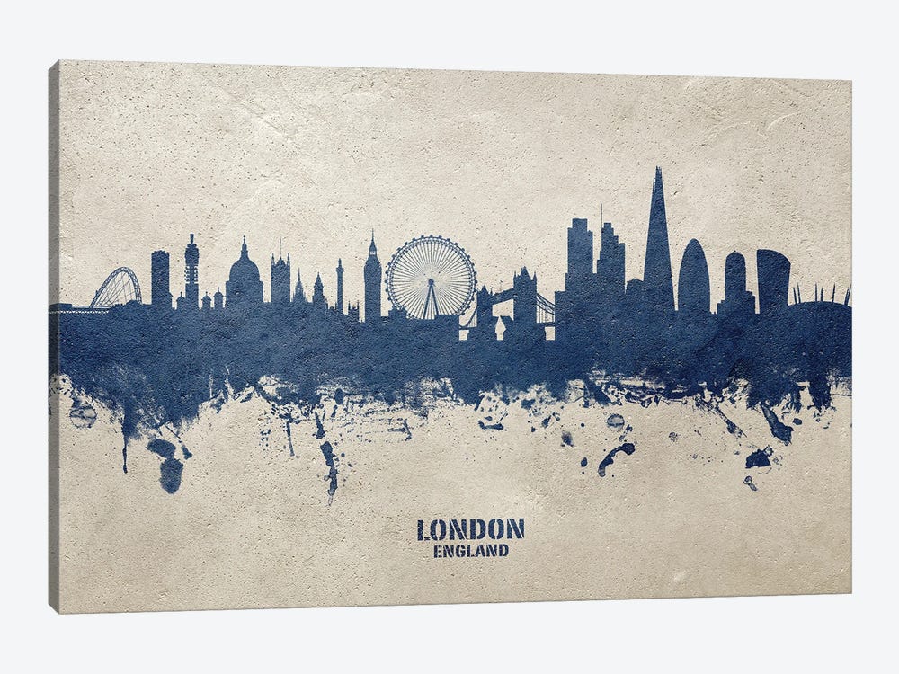 London England Skyline Concrete by Michael Tompsett 1-piece Art Print