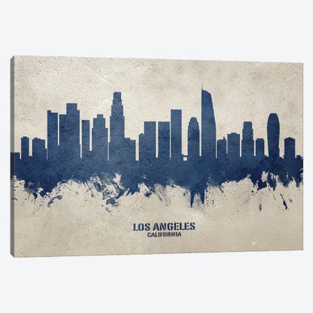 Los Angeles California Skyline Concrete Canvas Print #MTO3026} by Michael Tompsett Canvas Art