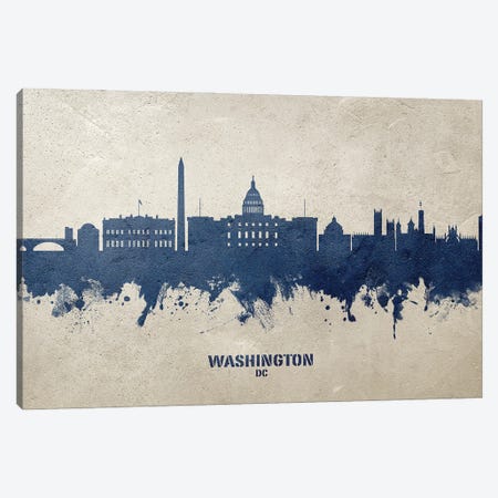 Washington Dc Skyline Concrete Canvas Print #MTO3030} by Michael Tompsett Canvas Art