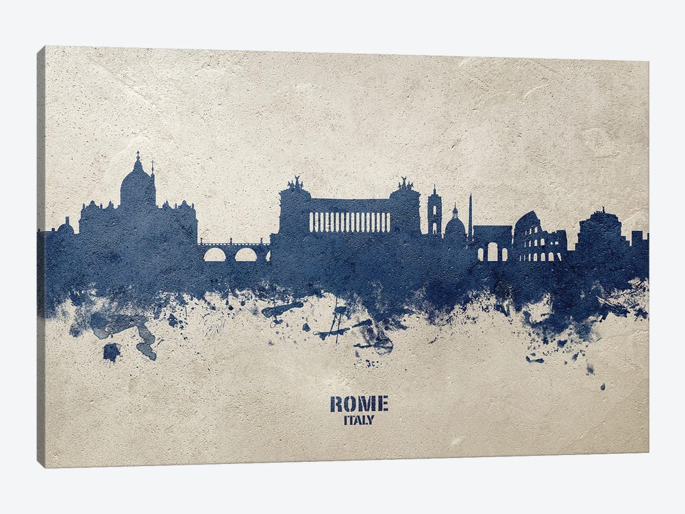 Rome Italy Skyline Concrete by Michael Tompsett 1-piece Art Print