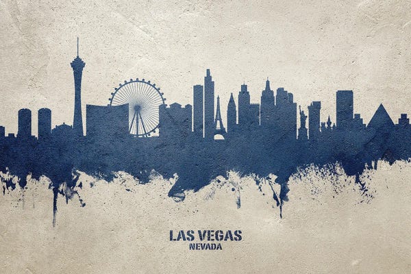 Nevada: Las Vegas Nevada Skyline Concrete by Michael Tompsett