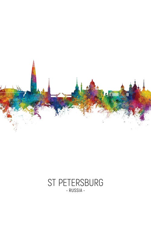 St Petersburg Russia Skyline Portrait