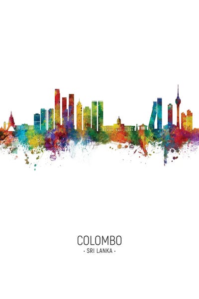 Sri Lanka: Colombo Sri Lanka Skyline Portrait by Michael Tompsett