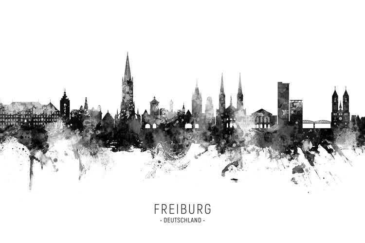 Freiburg Deutschland Skyline Name Bw