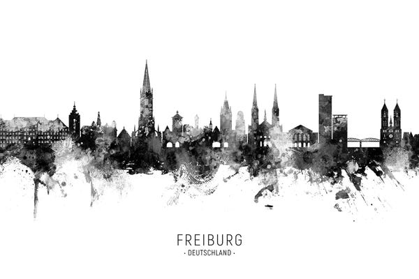 Freiburg Deutschland Skyline Name Bw