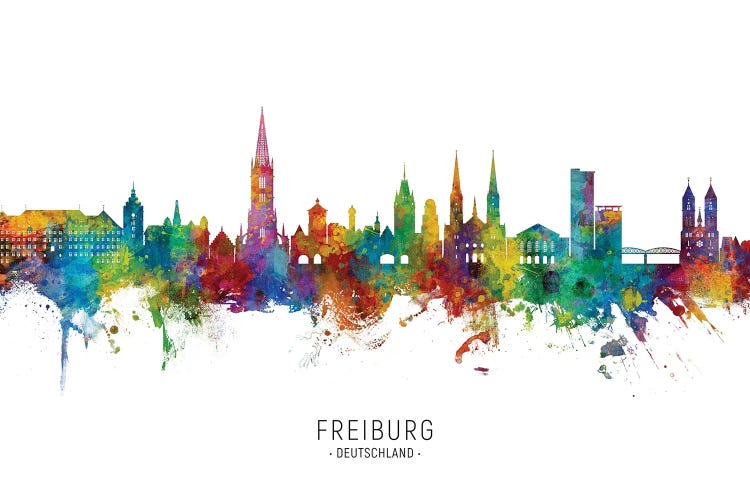 Freiburg Deutschland Skyline City Name