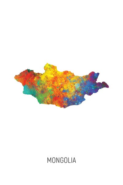 Mongolia: Mongolia Map by Michael Tompsett