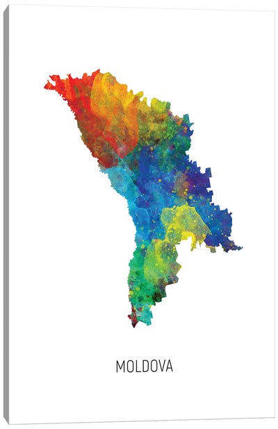 Moldova Map Canvas Art Print