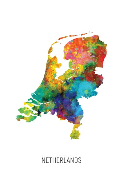 Netherlands: Netherlands Map by Michael Tompsett
