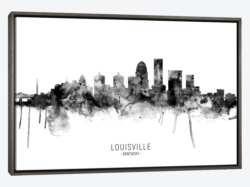 iCanvas Louisville Kentucky City Skyline Art by Michael Tompsett Canvas Art Wall Decor ( places > North America > United States > Kentucky >